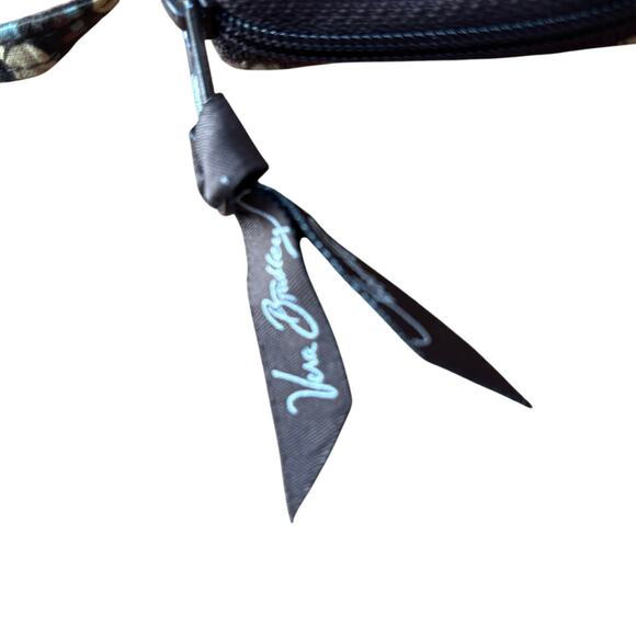 Vera Bradley wristlet wallet quilted cotton brown tan small zip around pouch - Picture 3 of 7